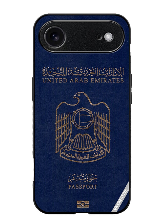 غطاء واقي لجهاز آبل آيفون 17 بتصميم جواز سفر الإمارات متعدد الألوان