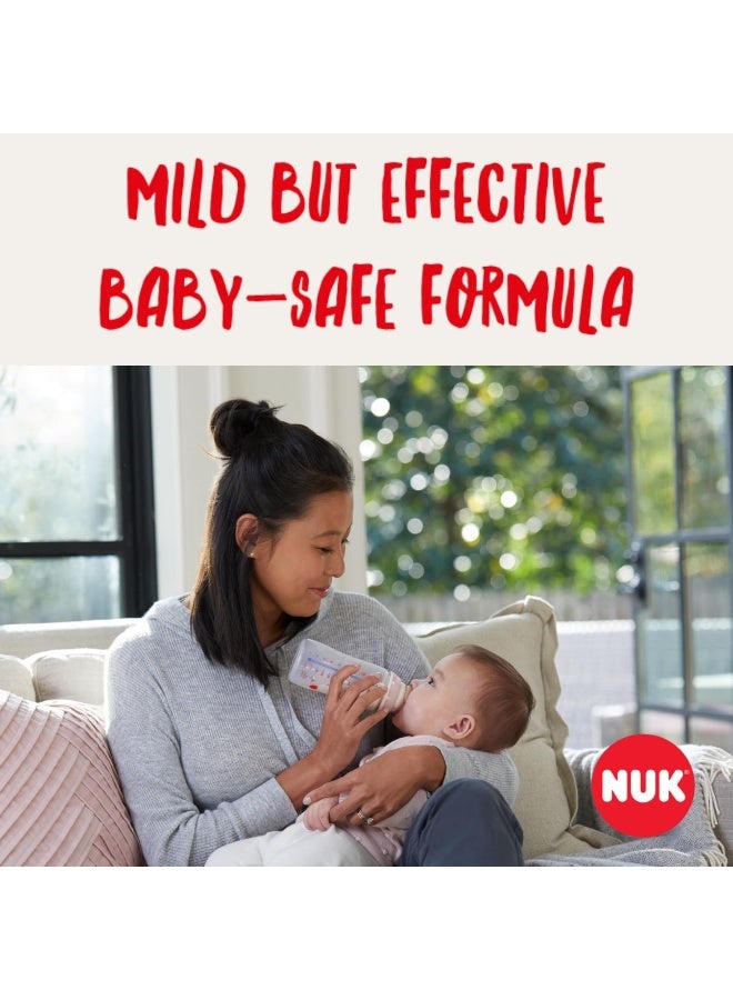 NUK منظف زجاجات الأطفال NUK | 500 مل | مثالي لتنظيف زجاجات الأطفال والحلمات والإكسسوارات | خالي من العطور | متوازن الحموضة | زجاجة معاد تدويرها 100% - Image 3