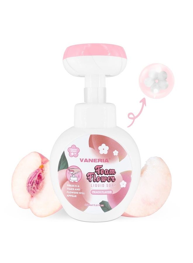 VANERIA Flower Foaming Hand Soap for Kids Nourishing Hand Wash, Flower Bubble Hand Cleaning for Babies, Kids and Adults with Sensitive Skin 350ml/11.8 Fl Oz - Image 1