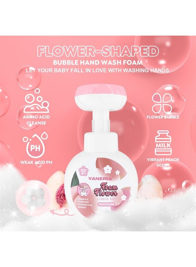 VANERIA Flower Foaming Hand Soap for Kids Nourishing Hand Wash, Flower Bubble Hand Cleaning for Babies, Kids and Adults with Sensitive Skin 350ml/11.8 Fl Oz - Image 2
