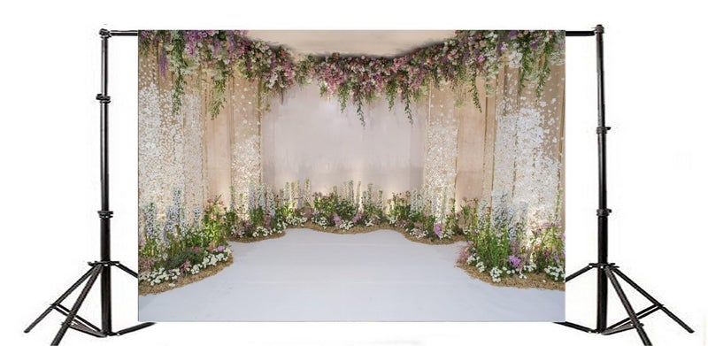 Yeele Wedding Photography Backdrops - Photo Background - Yeele 10x8ft Marriage Anniversary Flower Wedding Party Banner Decor Backdrop Bride Bridegroom Bridesmaid Portrait Photo Booth Shoot Studio Props - Image 4