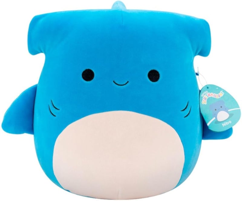 Plush Shark Toy, 30cm Nitro Hammerhead by Squishmallows