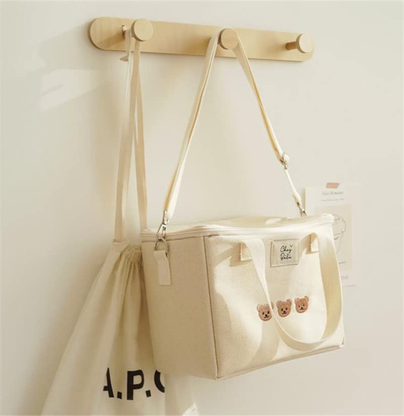 RICHTRUE Kawaii Lunch Bag for Girls Lunch Box Insulated Cute Lunch Bags for Women Insulated Lunch Box for Kids (Beige) - Image 2