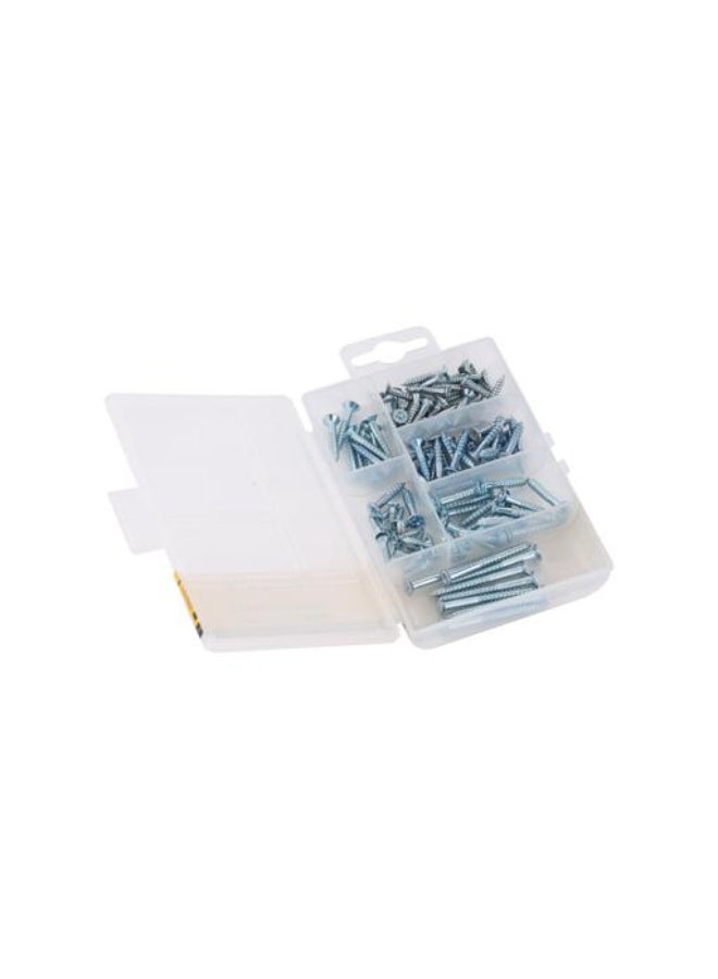 Epsilon Wood Screw Kit EPSNS1420 - 100 Piece Assorted Wood Screw Set for DIY, Woodworking, Carpentry & Home Repairs - Includes 6x1/2", 6x3/4", 8x3/4", 8x1" & 8x1-1/2" Screws - Silver - Image 3