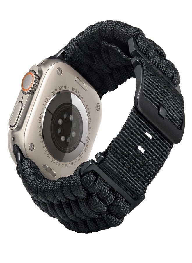 Binlun حزام BINLUN متوافق مع ساعة آبل 49mm 46mm 45mm 44mm 42mm، حزام بديل من النايلون المضفر متوافق مع iWatch Ultra3 Ultra2 Ultra SE3 سلسلة 11/10/9/8/7/SE2/SE/6/5/4/3/2/1 للرجال - Image 1