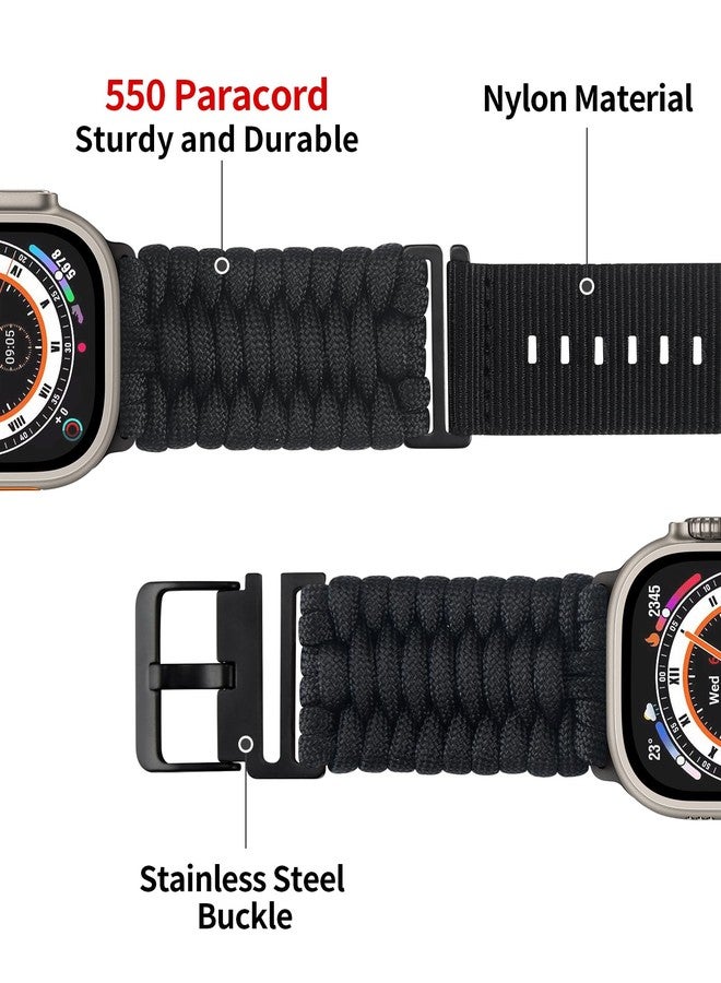 Binlun حزام BINLUN متوافق مع ساعة آبل 49mm 46mm 45mm 44mm 42mm، حزام بديل من النايلون المضفر متوافق مع iWatch Ultra3 Ultra2 Ultra SE3 سلسلة 11/10/9/8/7/SE2/SE/6/5/4/3/2/1 للرجال - Image 2