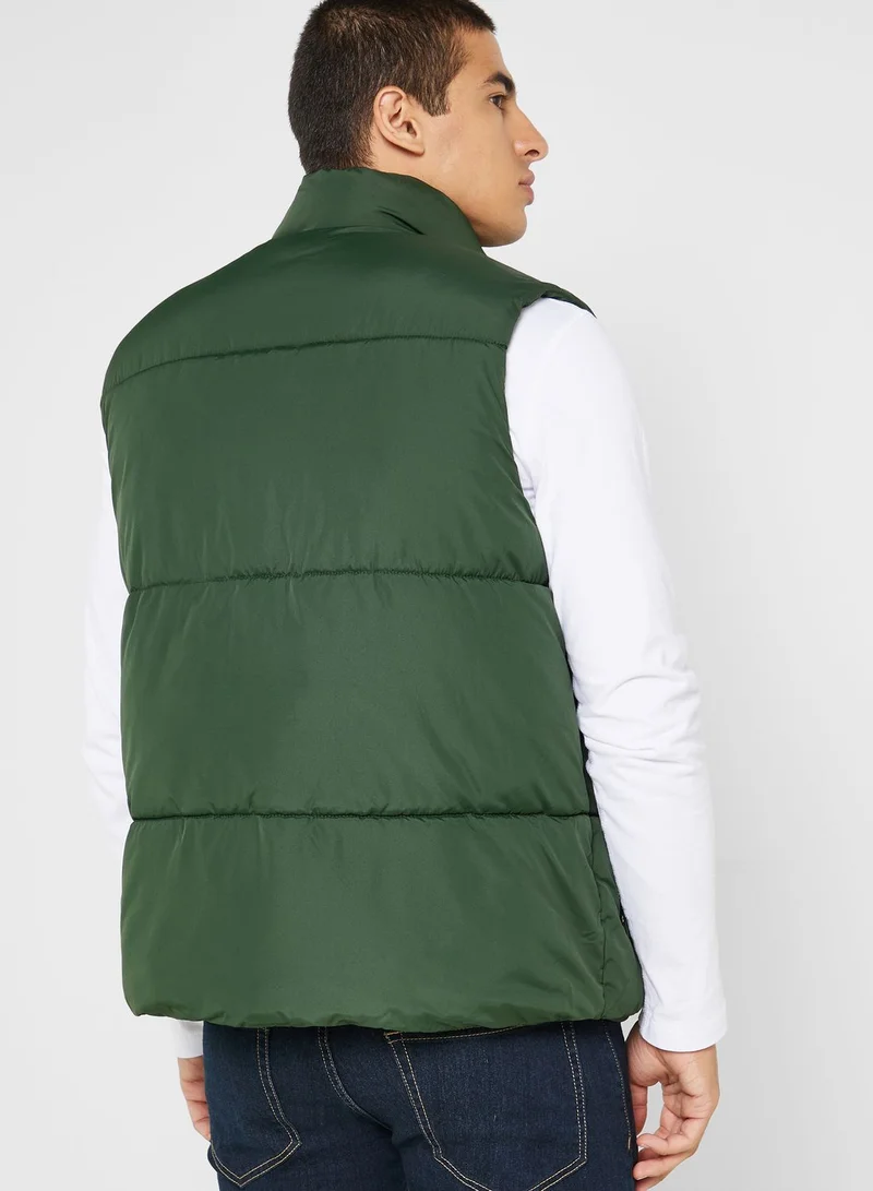 JACK & JONES Zip Through Puffer Gilet