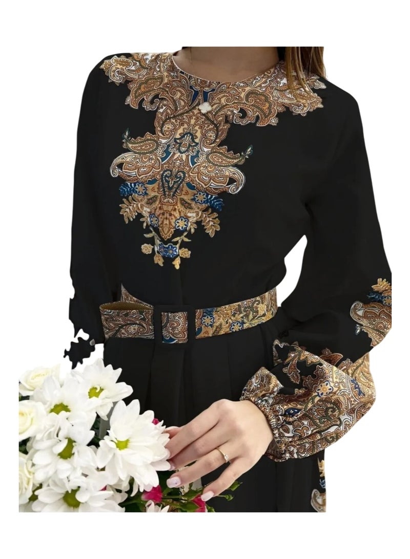 Well Elegant and eye-catching women's dress, proudly made in Turkey. Designed with authentic traditional patterns - Image 1