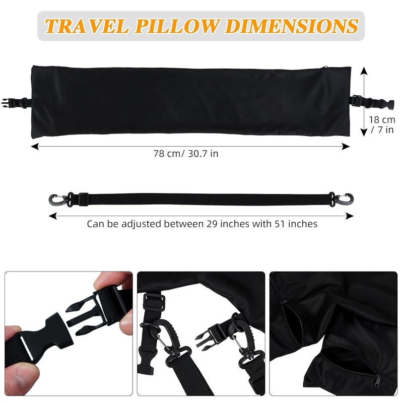 Tugaizi Travel Pillow Stuffable with Clothes Adjustable Stuffable Travel Neck Pillow, Waterproof Travel Pillowcase for 3 Days’ Essentials, No Filler, Comfortable Lycra Fabric - Image 2