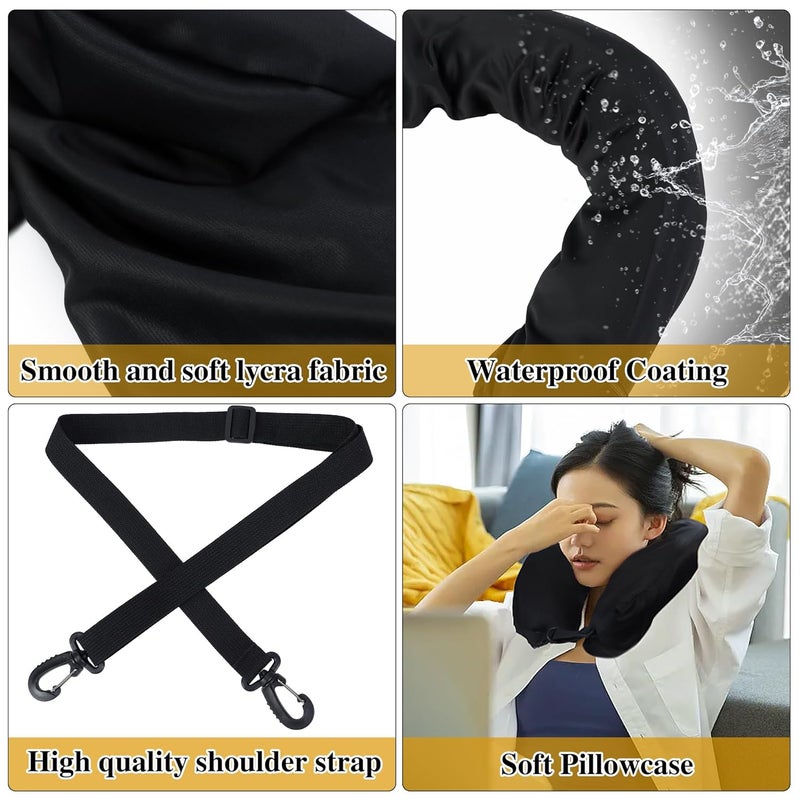 Tugaizi Travel Pillow Stuffable with Clothes Adjustable Stuffable Travel Neck Pillow, Waterproof Travel Pillowcase for 3 Days’ Essentials, No Filler, Comfortable Lycra Fabric - Image 3