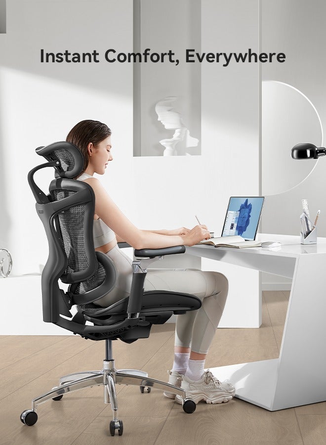 SIHOO Doro C300 Pro Ergonomic Office Chair with Dynamic Lumbar Support for Home Office Chair, Adjustable Backrest Desk Chair (Black) - Image 3