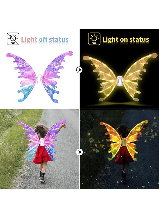 Taizz Ventures Fairy Wings for Girls, Light Up Moving Butterfly Wings with LED Lights and Music, Toy for Kids as Halloween Valentine Birthday Christmas Party Costume Princess Cosplay Dress Up Gift - Image 5
