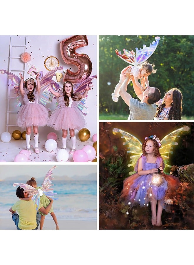 Taizz Ventures Fairy Wings for Girls, Light Up Moving Butterfly Wings with LED Lights and Music, Toy for Kids as Halloween Valentine Birthday Christmas Party Costume Princess Cosplay Dress Up Gift - Image 3