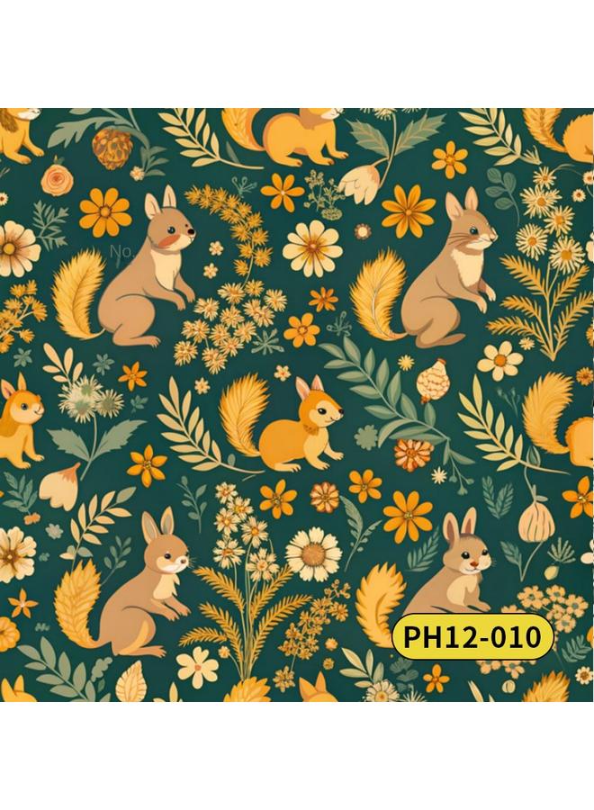 Bluejw French Retro Bunny Wall Wallpaper Self-adhesive Wall Sticker High Color Dirty Resistant Wallpaper Bedroom Warm Wallpaper - Image 1