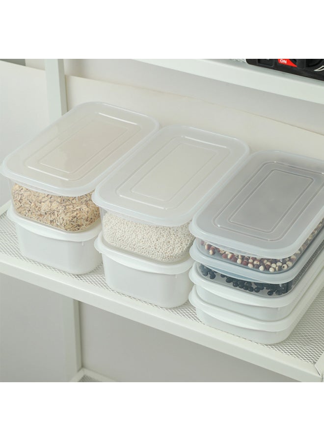 Fresh-keeping Box Food Grade Refrigerator Special Transparent Plastic With Lid Fruit Fresh-keeping Frozen Sealed Food Box-Specifications:1600ml White  - Image 5