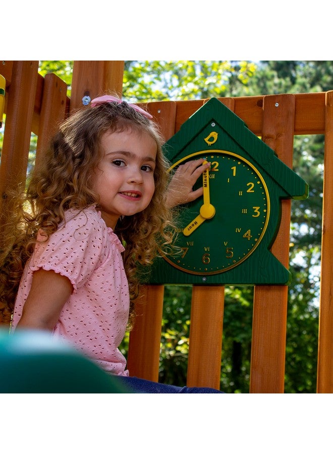 Gorilla Playsets 07-0036-G Funtime Clock Plastic Swing Set Attachment, Green with Yellow - Image 3