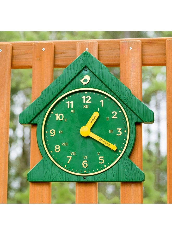 Gorilla Playsets 07-0036-G Funtime Clock Plastic Swing Set Attachment, Green with Yellow - Image 2