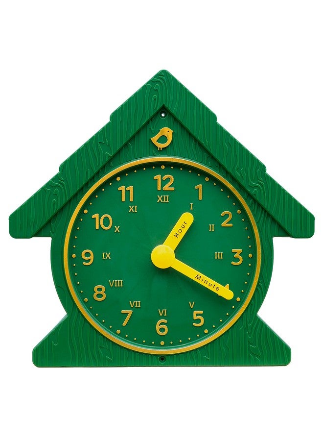 Gorilla Playsets 07-0036-G Funtime Clock Plastic Swing Set Attachment, Green with Yellow - Image 1