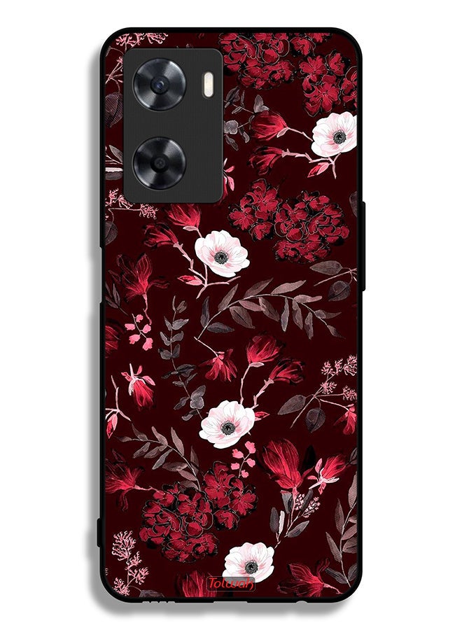 Tolwak Oppo A77s Protective Case Cover Small Flowers And Tropical Leaves - Image 2
