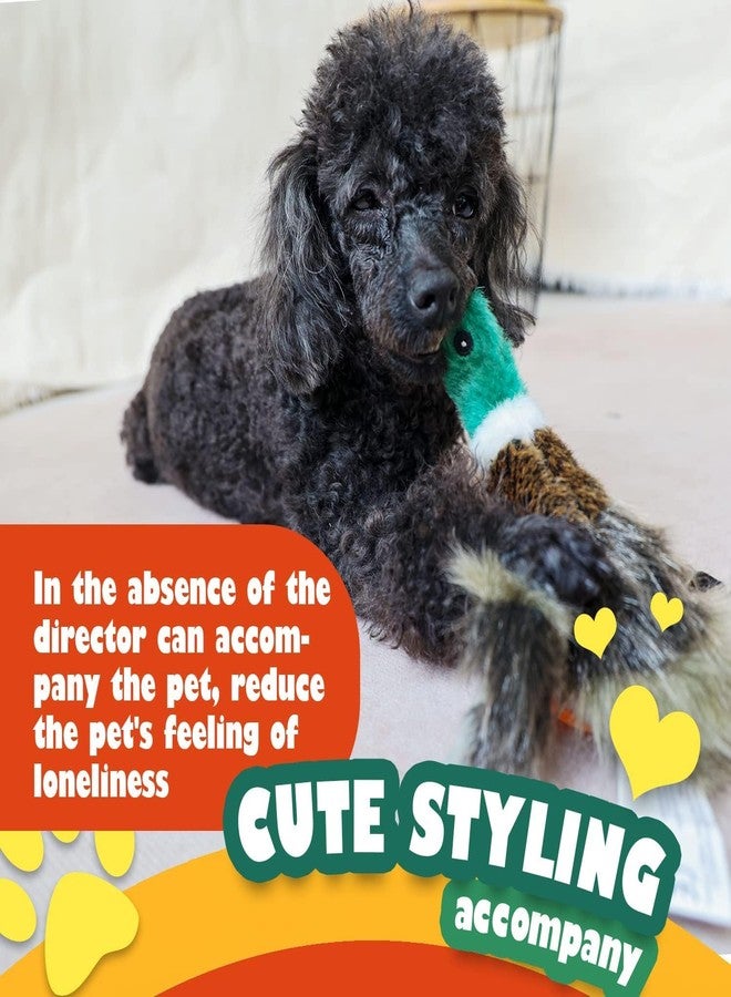 ALL FOR PAWS Duck Squeaky Doy Toy, Duck Dog Toy for Medium Large Breed, Puppy Fetch Toy with Squeaker, Plush Chew Dog Toy, 18 x 9.1 x 3.9 inches, Classic - Mallard L - Image 5