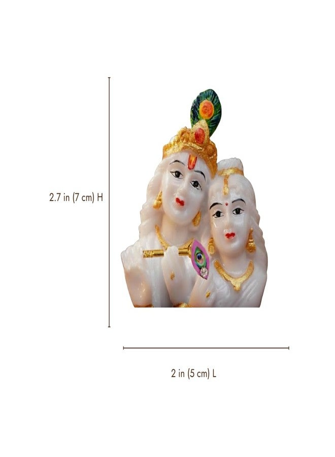 Servdharm Radha Krishna Idol Murti Statue for Home Puja & Festival Gifting (Radha Krishna Face) - Image 4