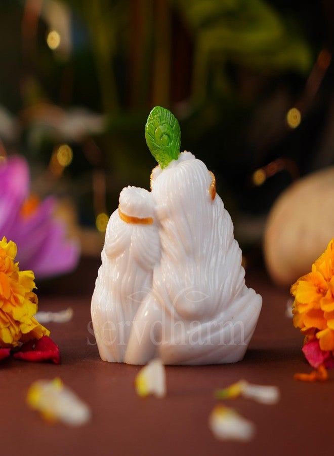 Servdharm Radha Krishna Idol Murti Statue for Home Puja & Festival Gifting (Radha Krishna Face) - Image 5