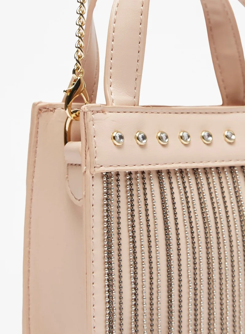 فلورا بيلا من شو إكسبرس Girls Studded Crossbody Bag with Metallic Tassels and Chain Strap By Shoexpress