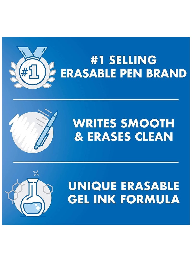 Pilot Frixion Ball 0.7mm Erasable Gel Pens, Fine Point (Black/Blue, 6 Pack) - Image 4