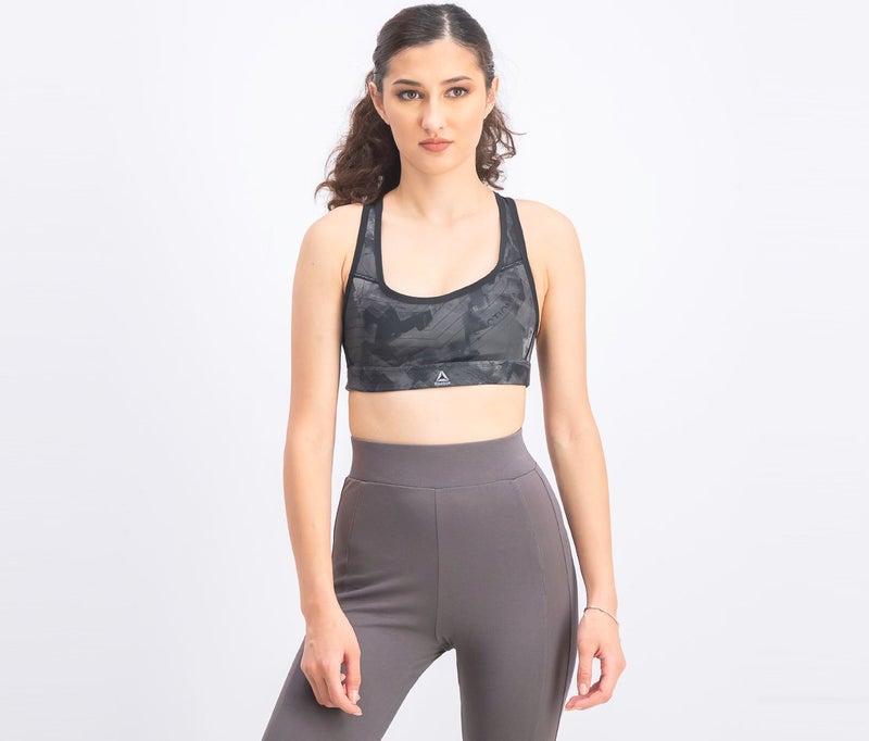 Reebok Women Hero Run Padded Bra, Black Combo - Image 1