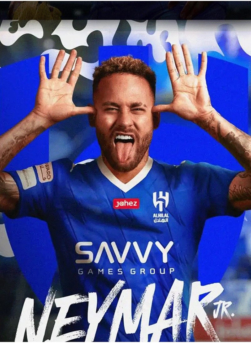 Generic - Football Jersey Set For Kids,Neymar Riyadh Crescent No 10 Jersey Football Jersey Suit Match Training Jersey - Image 1