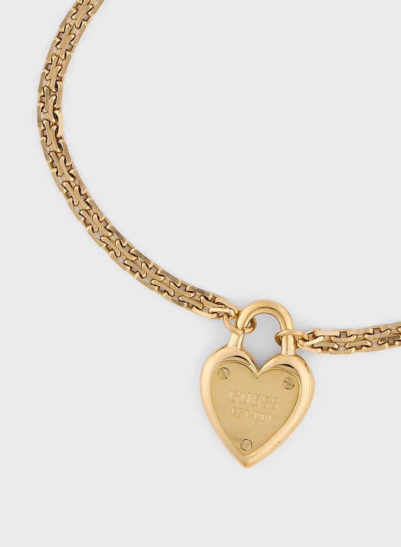 GUESS Mini Heart Lock Bracelet