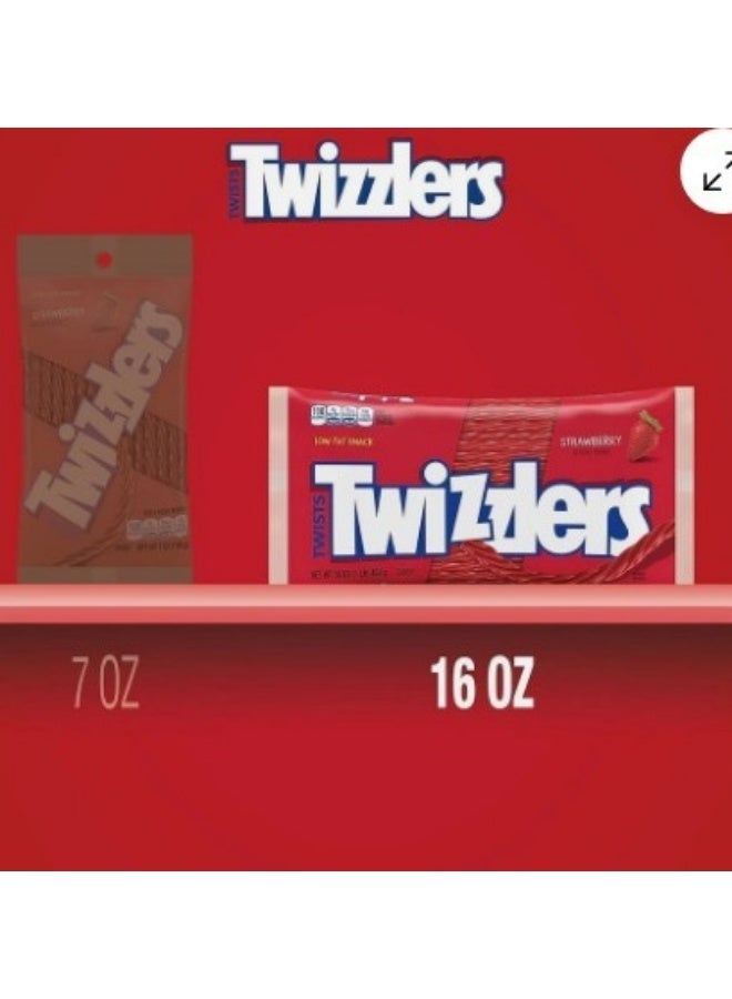 TWIZZLERS Twists Strawberry Flavored Licorice Style, Chewy Candy Bag, 16 Oz - Image 4