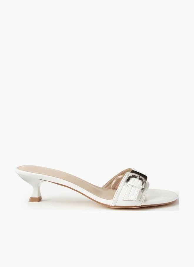 Flora Bella By Shoexpress Flora Bella Women'S Kitten Heel Slip-On Sandals