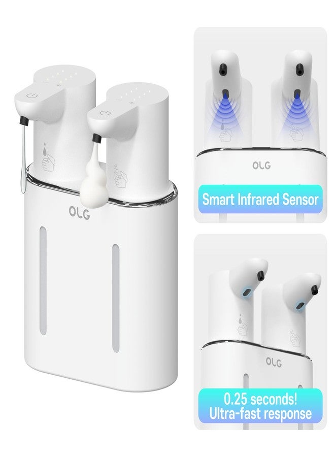 OLG Touchless Soap Dispenser - Automatic Hand - Dual Tank - 27 fl oz - Dish Detergent - Kitchen Bathroom - Foam and Liquid - Image 2