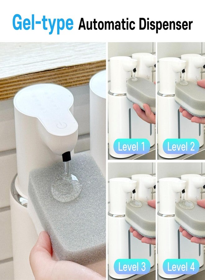 OLG Touchless Soap Dispenser - Automatic Hand - Dual Tank - 27 fl oz - Dish Detergent - Kitchen Bathroom - Foam and Liquid - Image 4
