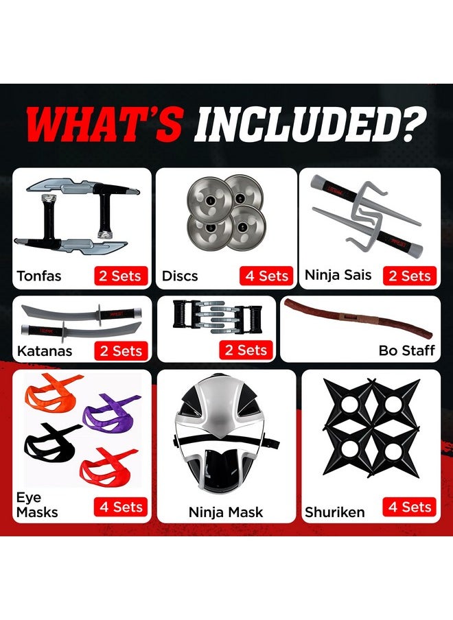 Liberty imports - Ninja Warrior Toy Weapons Role Playset - Kids Pretend Play Dress Up Costume Accessories Set For Children Pretend Play Battles (Set 2) - Image 1