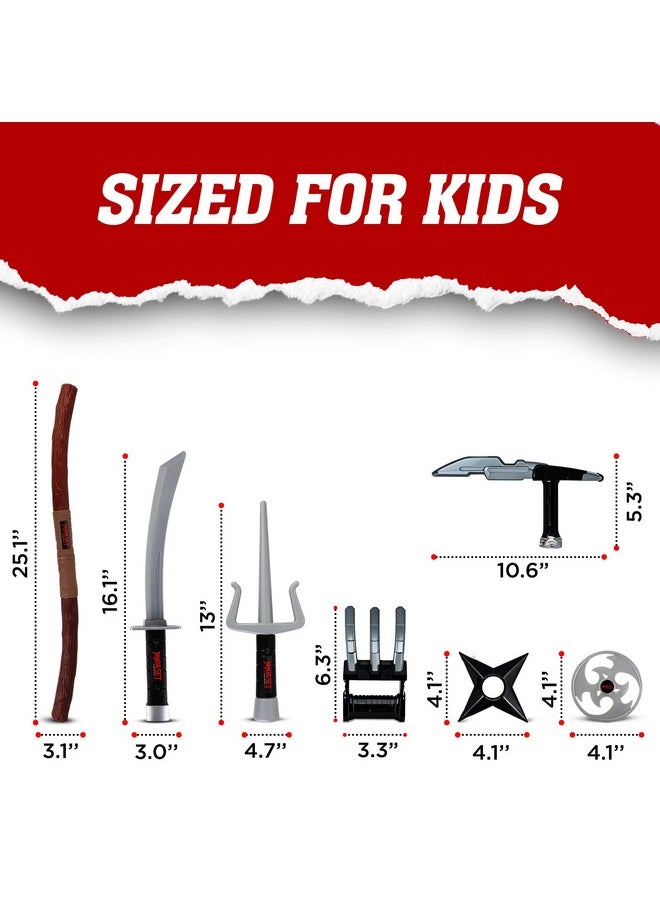 Liberty imports - Ninja Warrior Toy Weapons Role Playset - Kids Pretend Play Dress Up Costume Accessories Set For Children Pretend Play Battles (Set 2) - Image 1