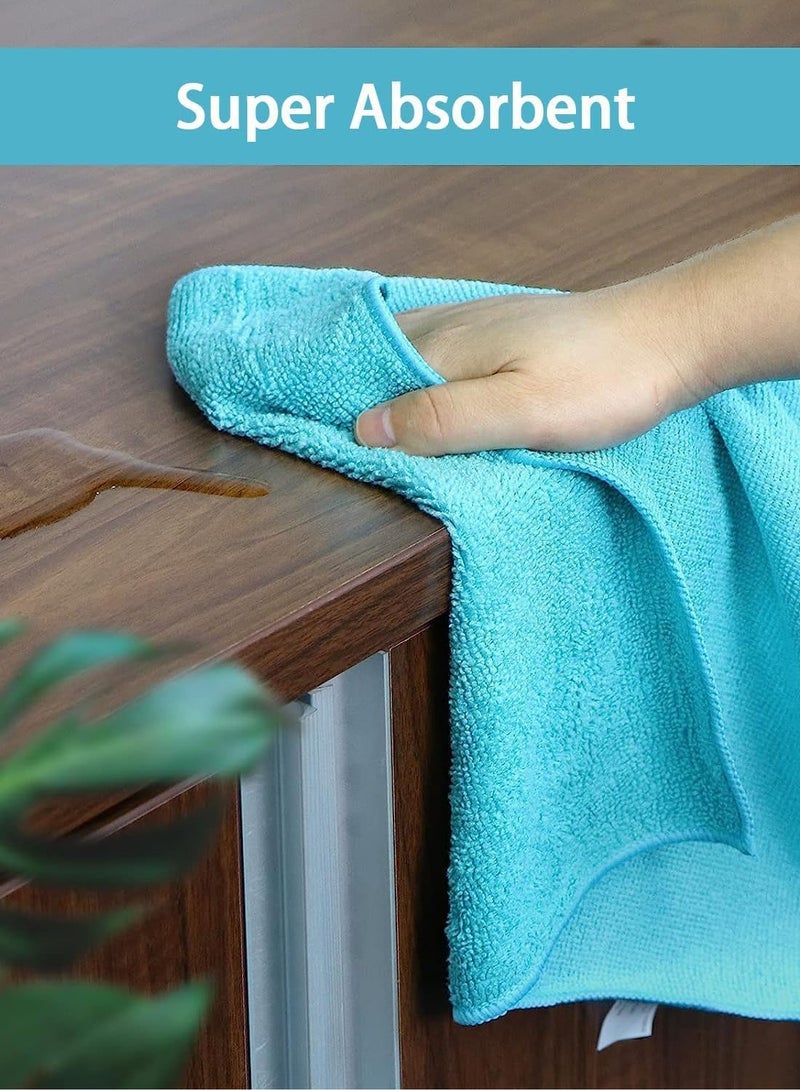 Microfiber Cleaning Cloth Set,Super Absorbent,Lint-Free,Reusable  Multi-Purpose Kitchen Towels (Pack of 6 Vibrant Colors,30x30 cm) - Image 5