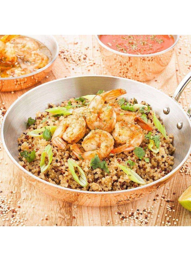 Restaurantware مقلاة صغيرة 6.5 بوصة، 1 مقلاة طهي منحنية - مقاومة للبقع، مع مقبض، مقلاة قلاية من الفولاذ المقاوم للصدأ النحاسي، آمنة في غسالة الصحون، للوجبات أو الحلويات - Image 3