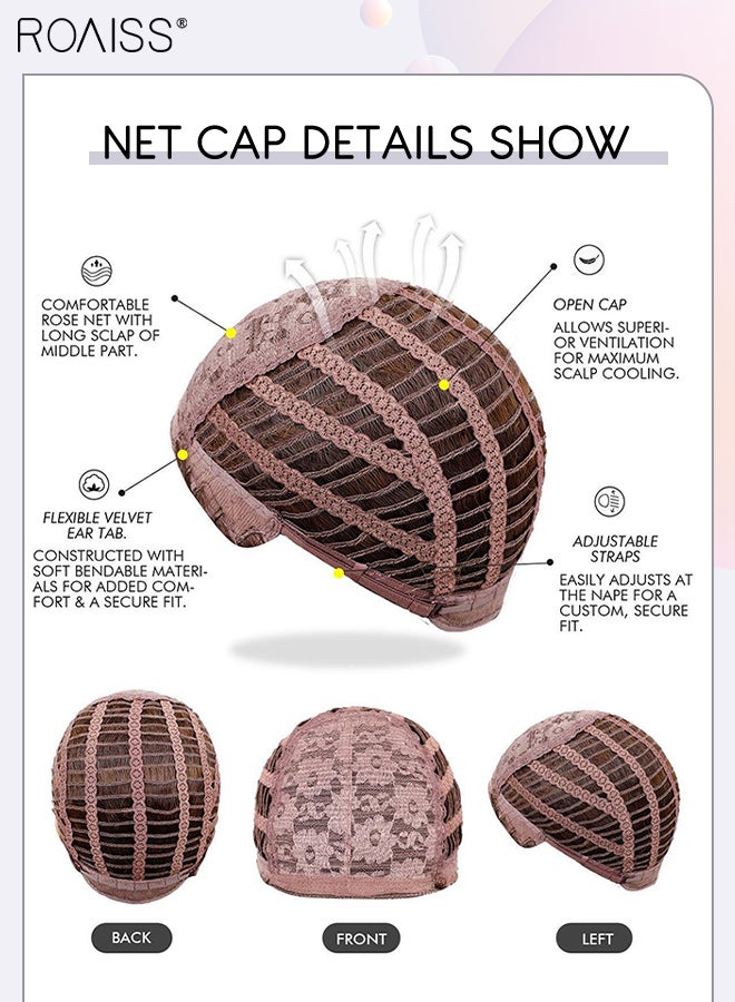 رويس شعر مستعار بني طويل مموج مع غرة، شعر مستعار صناعي ناعم طبيعي مقاوم للحرارة للنساء مع غرة لحفلات الزفاف والتنكر والارتداء اليومي، 76 سم (30 بوصة) - Image 5