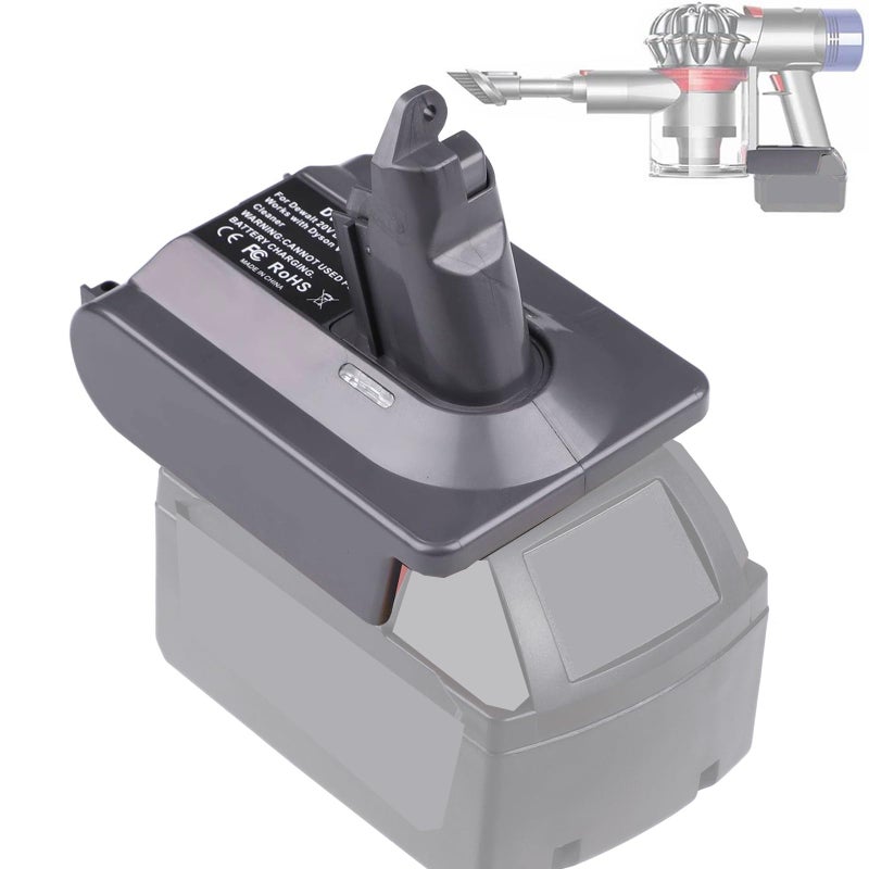 Btrui For Dyson V6 Battery Adapter For Milwaukee M18 18V Battery To For Dyson V6 Sv03 Sv04 Sv09 Dc62 Dc59 Fluffy Vacuum Converter (Only Mil18V6 Adapter) - Image 1