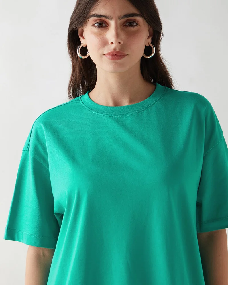 بيواكوف تيشيرت نسائي أخضر واسع