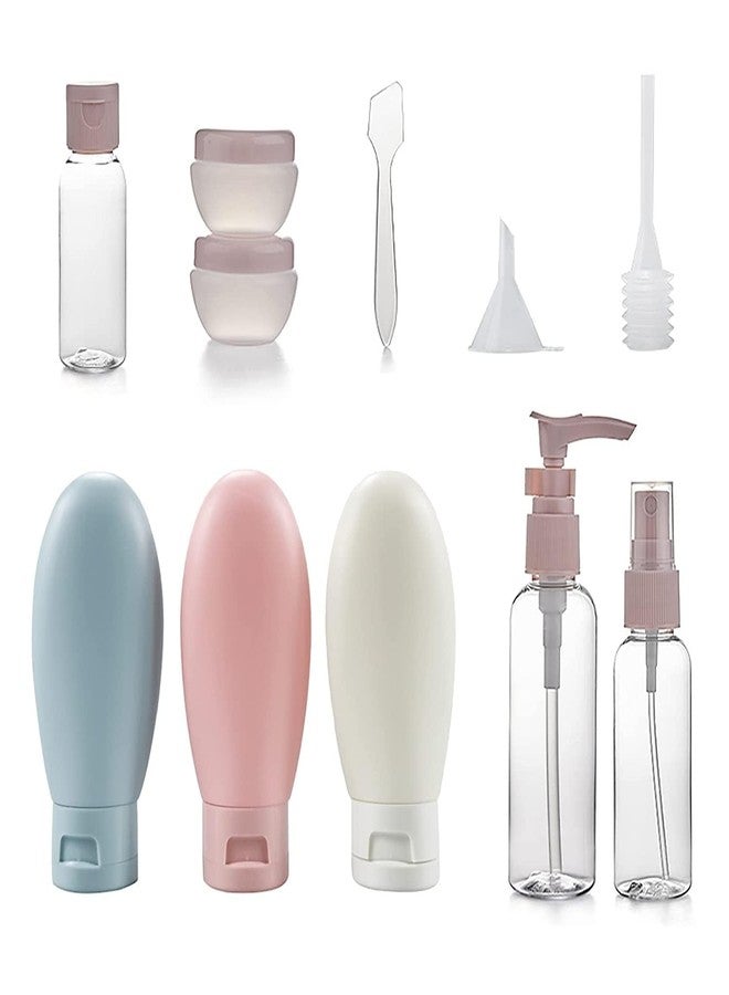 SARVANGAH Travel Bottles Kit for Toiletries Organizer Leak Proof Refillable Squeezable Containers Set with Clear Storage Bag for Lotion Shampoo Conditioner Cosmetic Shower Gel Hand Wash (11pcs) - Image 1