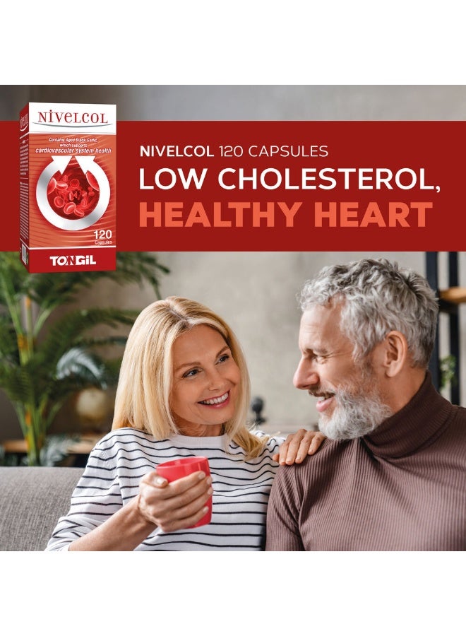 TONGIL Nivelcol 120 Capsules | Red Rice Yeast, Phytosterols, Policosanol, Artichoke and Black Garlic | Supports Cardiovascular System Health | Safe and Effective Formula by TONGIL - Image 2