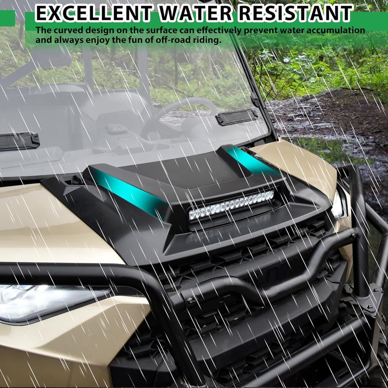 POKIAUTO Hood Scoop with LED Lights for Polaris Ranger XP 1000/Crew XP 1000 (2018-2024) - Image 4