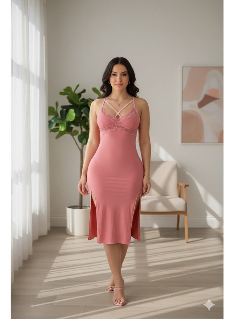 مانيكان ملابس نسائية مصنوعة من خامة ناعمة للغاية بتصميم سهل الاستخدام لاستخدام مريح للغاية فستان طويل مصنوع من خامة قطنية ناعمة - Image 1