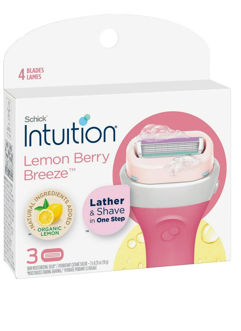 Intuition Lemon Berry Breeze Women's Spare Razor Blades – 3 Pieces  - Image 2