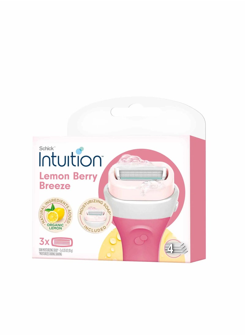 Intuition Lemon Berry Breeze Women's Spare Razor Blades – 3 Pieces  - Image 1