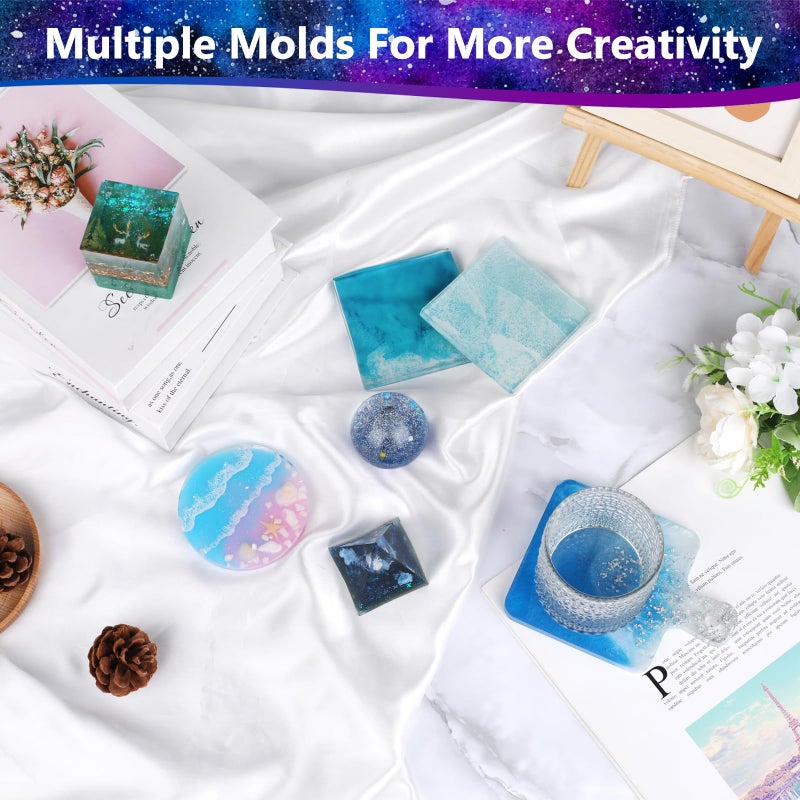 KISREL Epoxy Resin Kit for Beginners, Resin Kit with Molds, 18OZ Epoxy Kit with Dried Flowers, Measuring Cups and Resina Supplies - Image 3