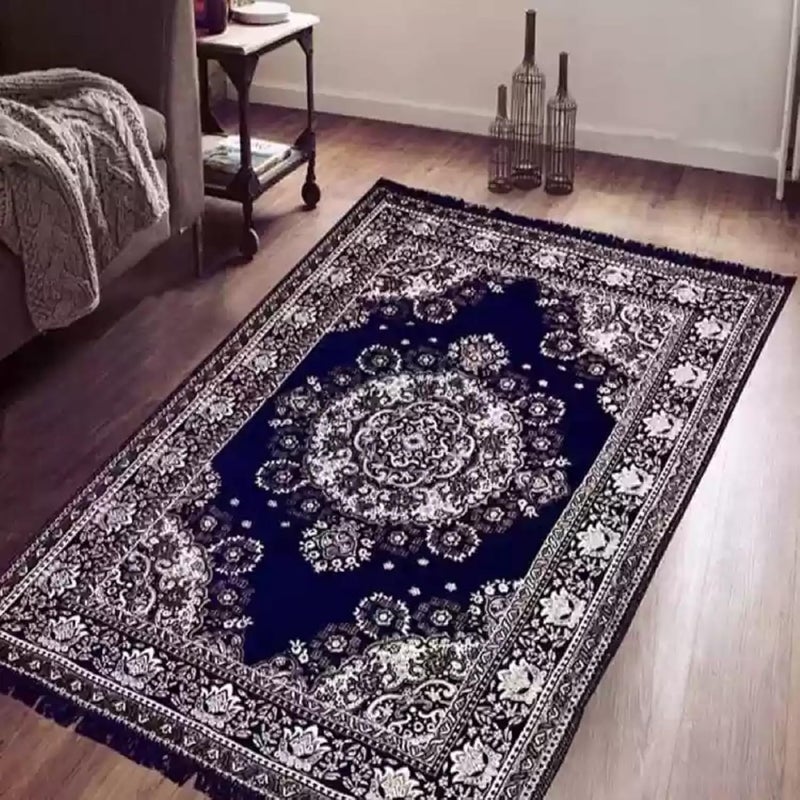 ROYAL TREND Carpets 5 Feet x 7 Feet Cotton Skin Friendly Runner Rug Mat for Dining Hall Living Room Hall (Kalin Carpet 55"x88"),5 X 7 Ft - Image 1